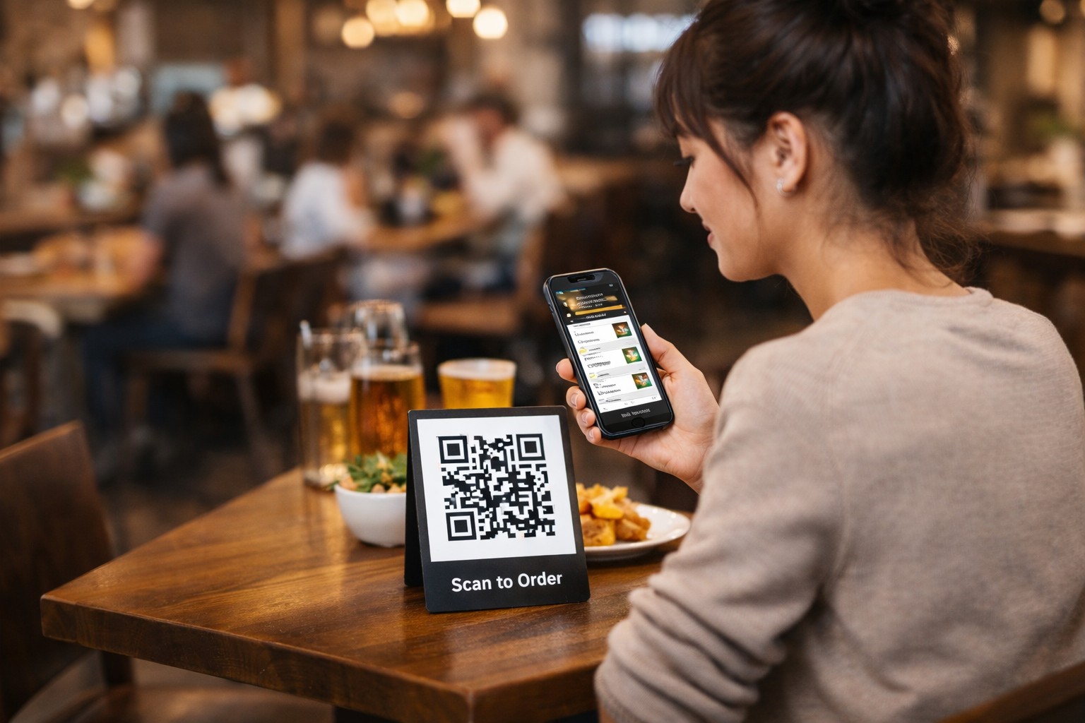 QR code ordering example